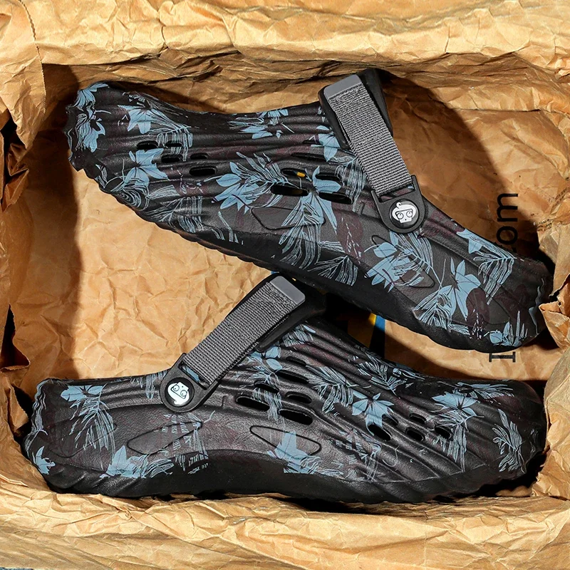 Zapatillas Classis para hombre, zuecos de jardín Eva de verano para hombre, sandalias con plataforma de gran tamaño, zapatillas de deporte para hombre, chanclas para exteriores, zuecos para el hogar