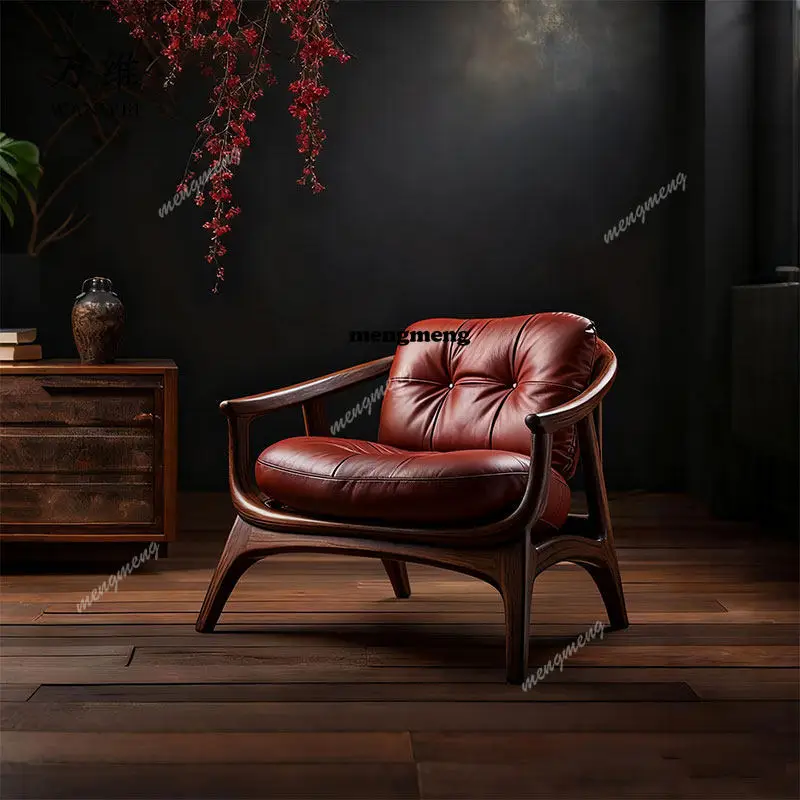 Sillas nórdicas de color marrón para sala de estar, sillas clásicas modernas de diseño de lujo para sala de estar, sillones cómodos, muebles modernos para habitación