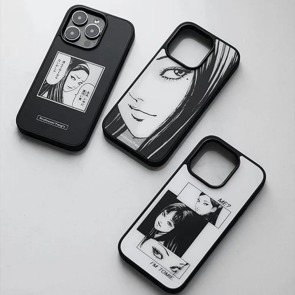 Чехол для телефона Tomie Horror Manga для iPhone 17 Pro Max 16 15 13 12 11 14 Plus, черно-белый, противоударный, тонкий, из ТПУ