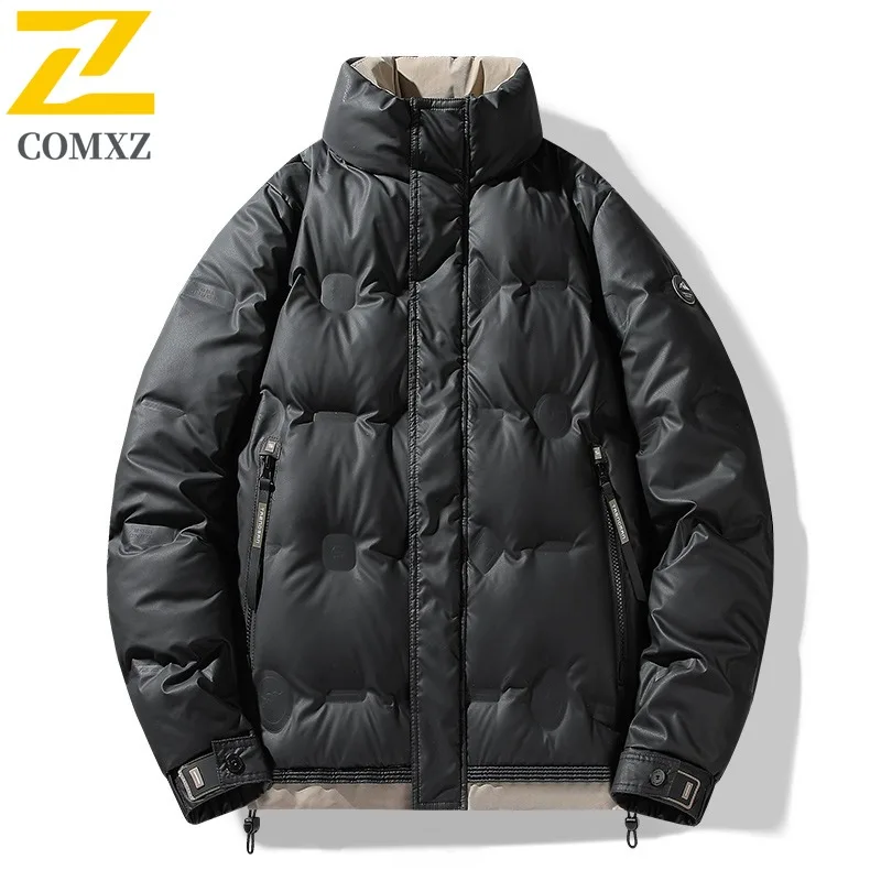 COMXZ Bread Jacket Handsome Loose Warm Korean Fashion Travel Padding Coat Streetwear Windproof Cozy Down Jacket Men's Clothing