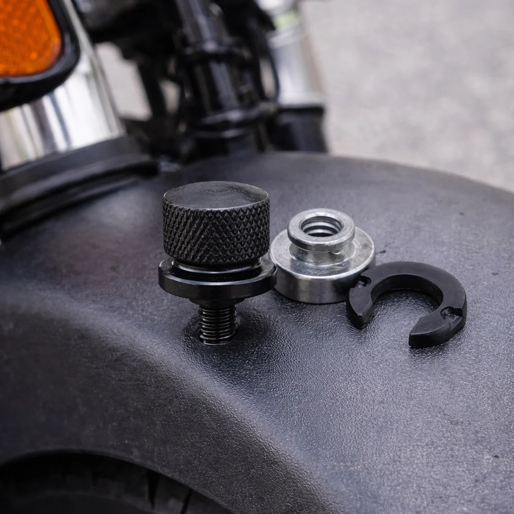 For Harley Sportster XL Softail FL Dyna Street Bob Road Glide Quick Release Rear Fender Seat Bolt Nut Kit Motorcycle Mount Screw
