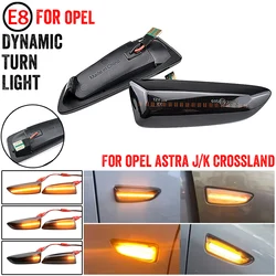 2Pcs LED Dynamic Flowing Turn Signal Side Marker Light For Opel Astra J K Zafira C Insignia B Grandland Crossland X Buick Regal