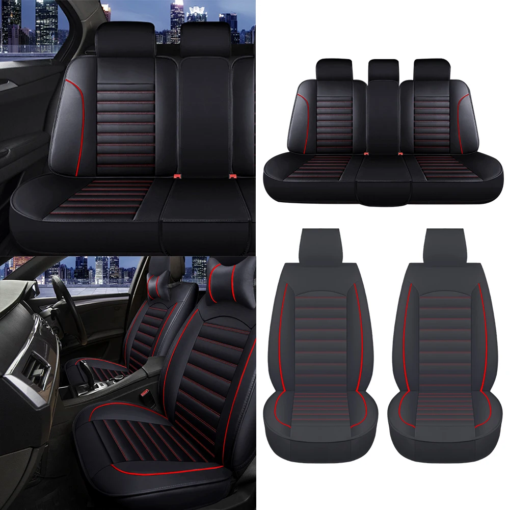 

Full Set Car Seat Protector Breathable Leather Automobile Seat Protection Cover Automotive Covers Cushion for Car Truck SUV Van