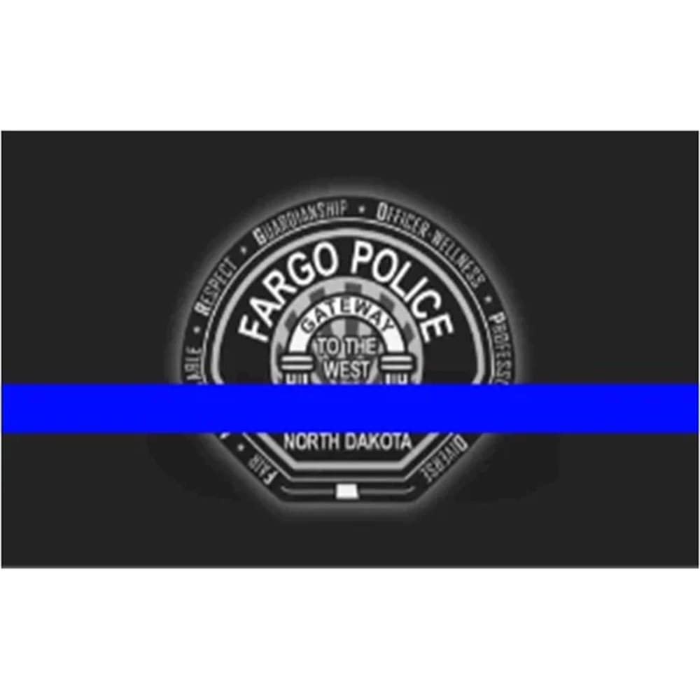 2X3FT 90x150cm Fargo Police FLAG WITH blue line CUSTOM BANNER