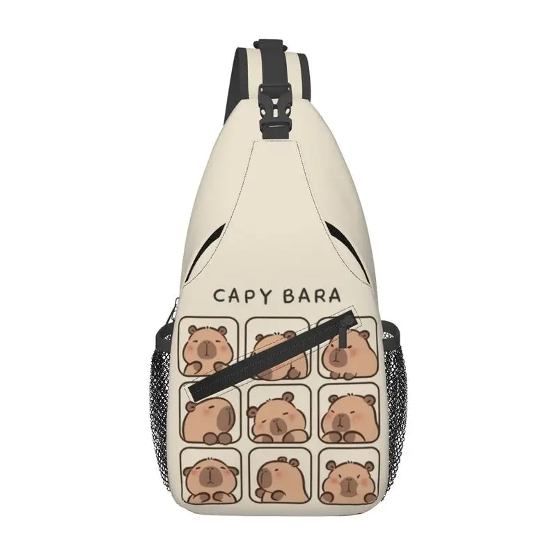

Custom Cute Capybara Sling Crossbody Chest Bag Men Cool Shoulder Backpack for Hiking
