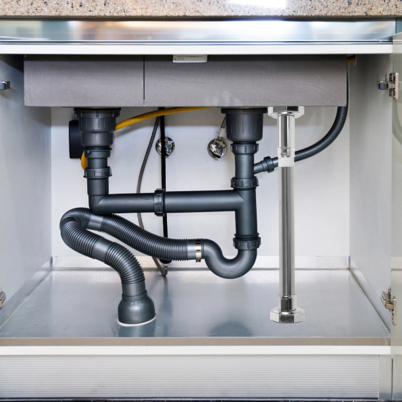 

Stainless Steel Sink Bracket Retractable Undermount Support Kitchen Bathroom Heavy Duty No Drill Fits Most Sinks Cabinets