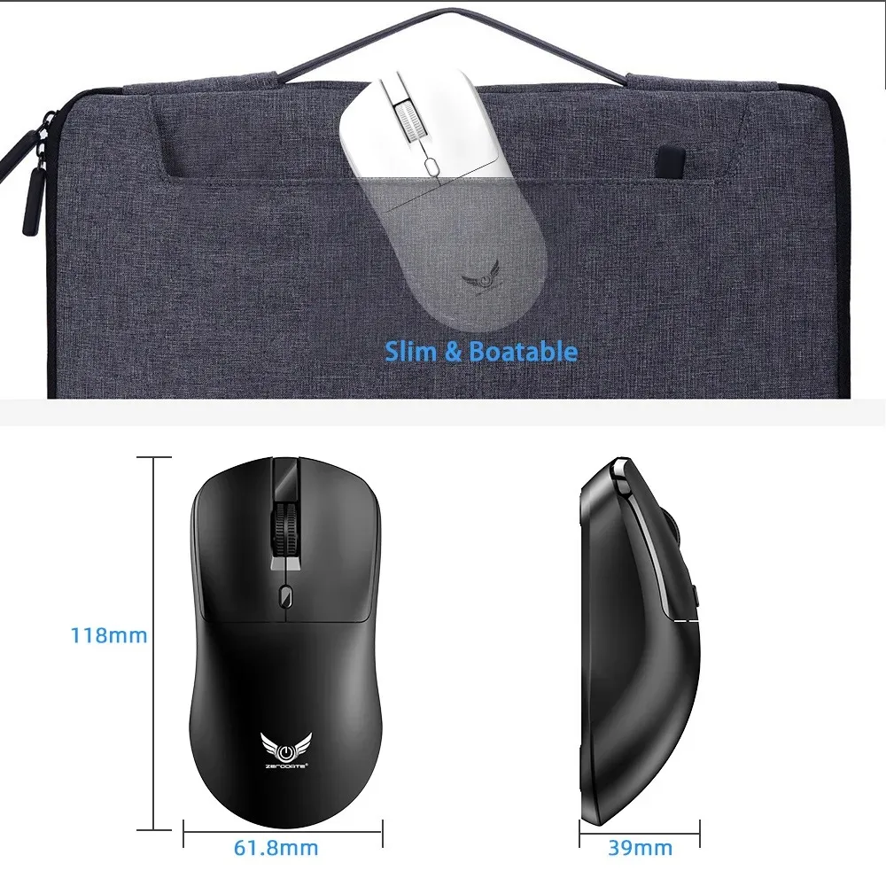 2,4G Drahtlose Maus Gaming Maus Ergonomische Mäuse 800-1200-1600 DPI Maus Wiederaufladbare Büro Mäuse für PC Laptop macbook Pro – Detail 10