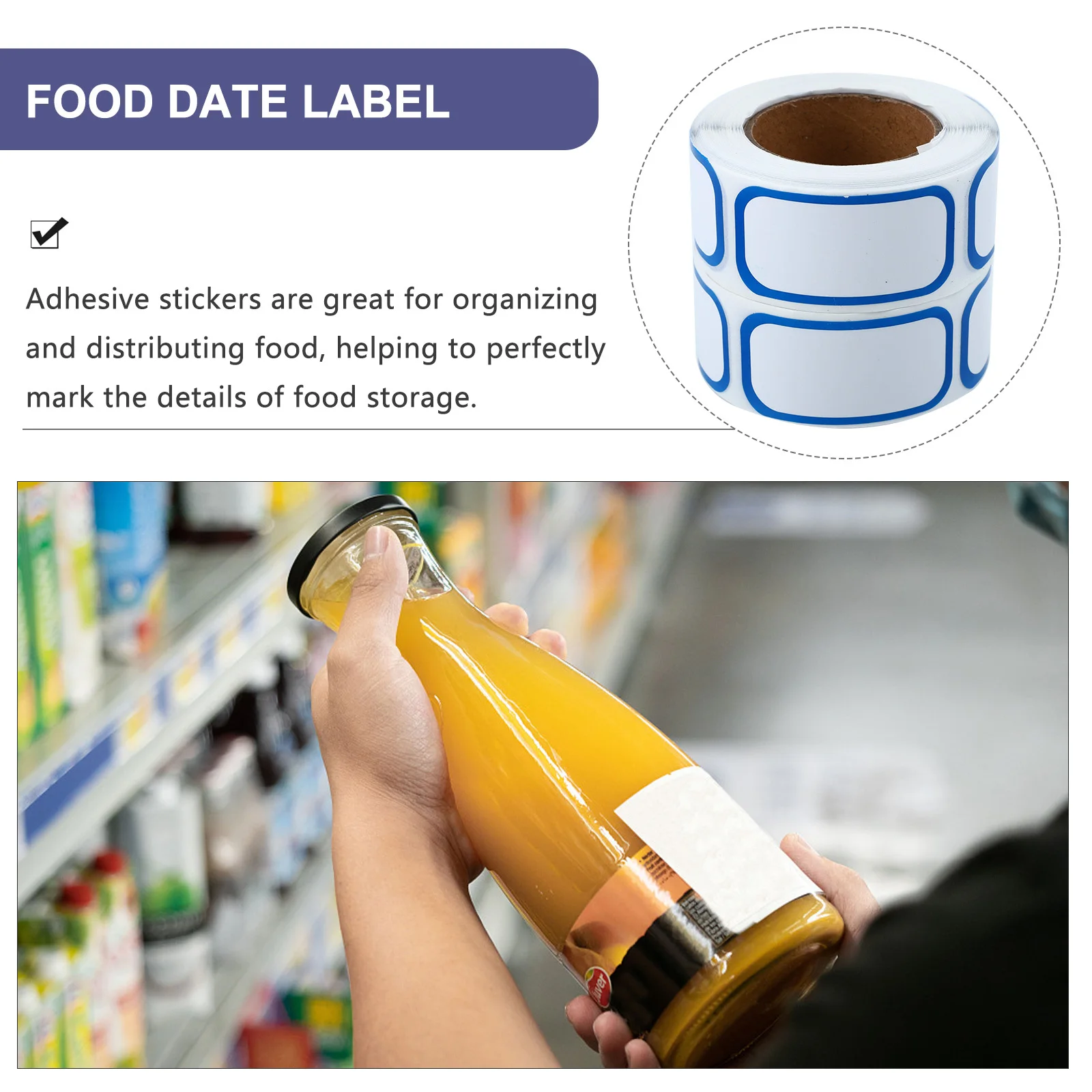 

6-рулонные наклейки для этикеток с сообщениями, профессиональный класс для отслеживания даты, идентификация хранения, водостойкая наклейка с чернилами