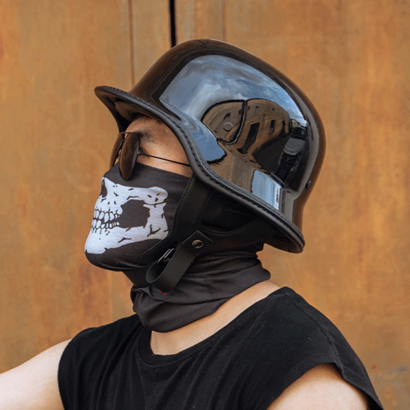 Heißer Unisex Motorrad Vintage Harley Helm mit Rindsleder kante für Sommerreise Sicherheits schutz capaceete de Moto Masculino