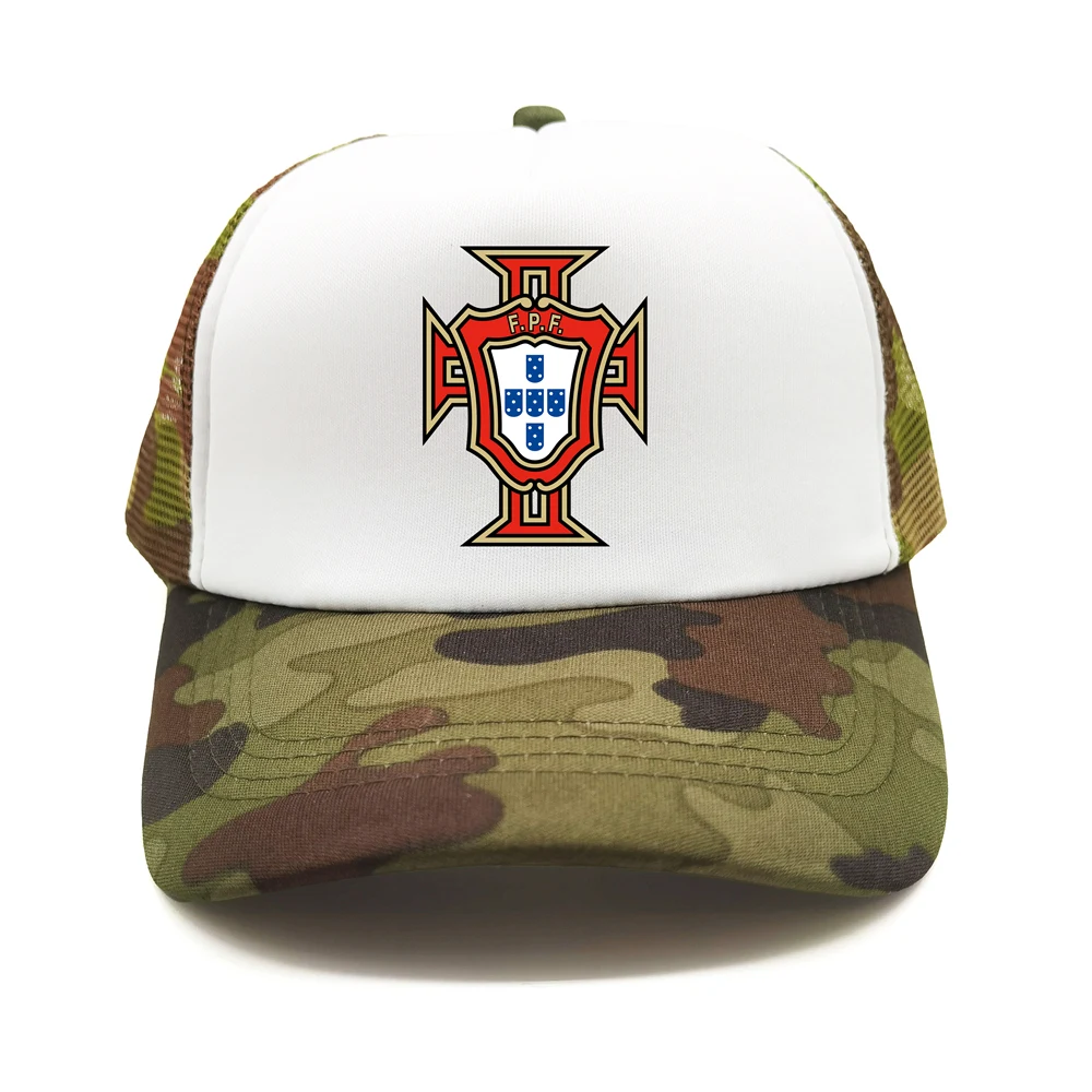 البرتغال قبعات سائقي الشاحنات الرجال قبعة قبعة بيسبول بارد الصيف للجنسين شبكة صافي البرتغال قبعات لاعب كرة القدم الوطنية