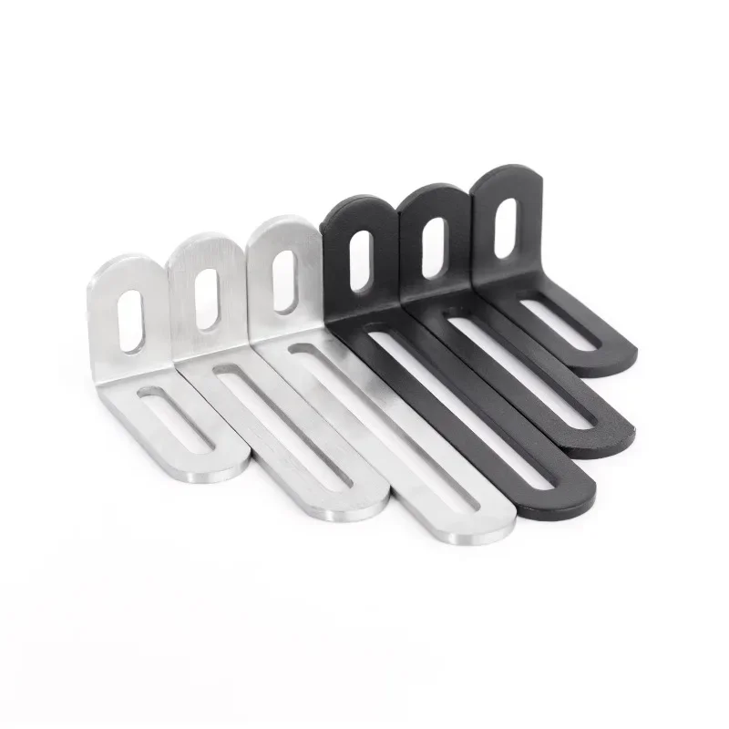 Stainless Steel Adjustable Corner Bracket Heavy Duty Metal 90 Degree L Shaped Angle Corner Braces for Wooden Shelf Furniture