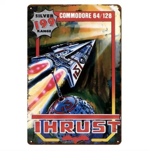 Thrust Commodore Amiga Retro Video Game Metal Poster Tin Sign 20*30cm sign