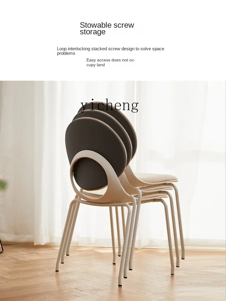 H household dining chair creamy light luxury small apartment cat scratching skin restaurant dining table chair