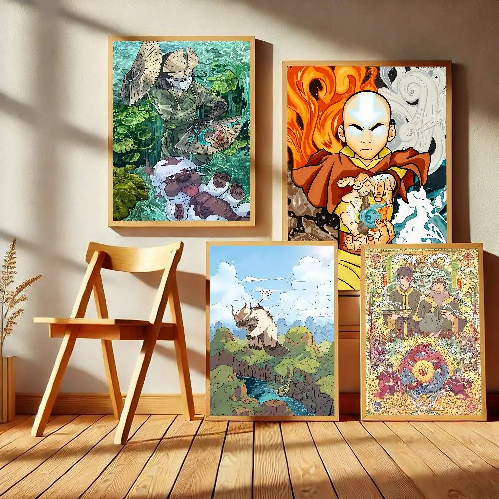 TV Avatar The Last Airbender Self-adhesive Art Poster Decoracion Painting Wall Art White Kraft Paper Home Decor