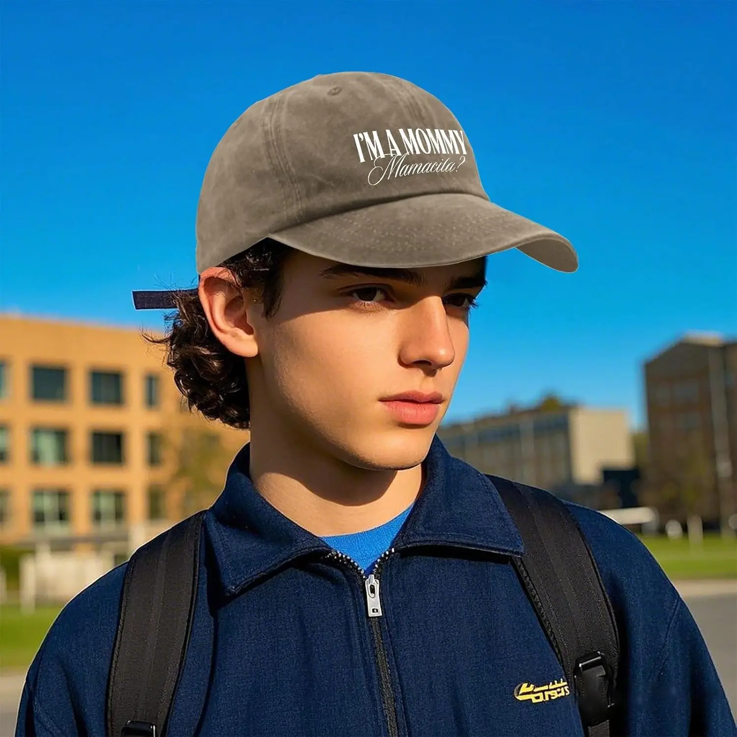 I'm A Mommy Mamacita Sombreros para hombres Gorra de béisbol desgastada lavada fresca