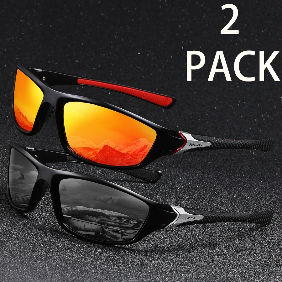 2 pairs of men's classic oval surround style personality futuristic trend glasses, ideal choice for holiday gifts