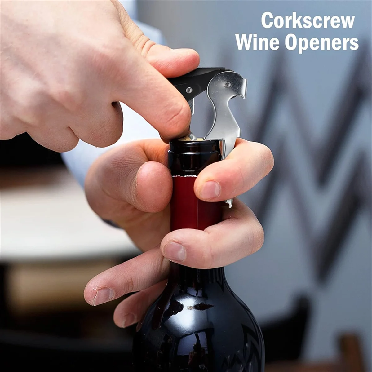 16 Pieces Wine Keys Opener Black Travel Corkscrew Wine Opener Waiter Corkscrew Wine Opener Beer Bottle Opener