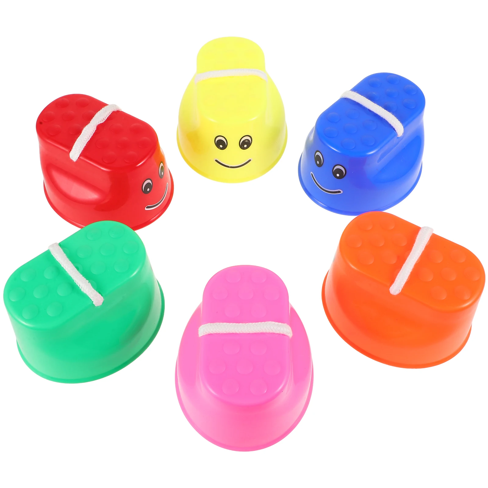 ของเล่นเดินไม้ต่อขา 6 ชิ้น สำหรับเด็กเล็ก ทำจากพลาสติก เสริมสร้างสมดุลและพัฒนาทักษะการเคลื่อนไหว