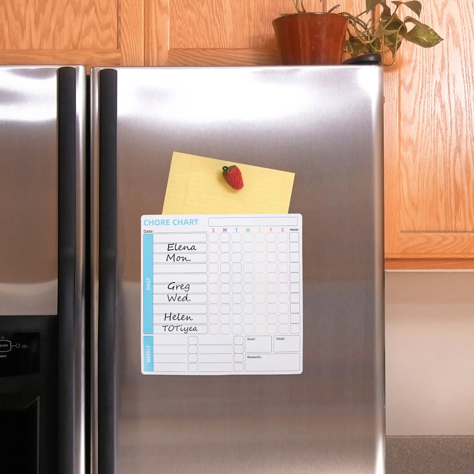 

3Pcs Magnetic Chore Chart Teen Behavior Multi-Functional Refrigerator Planner Sticker Reward Chart Household Planner Sticker