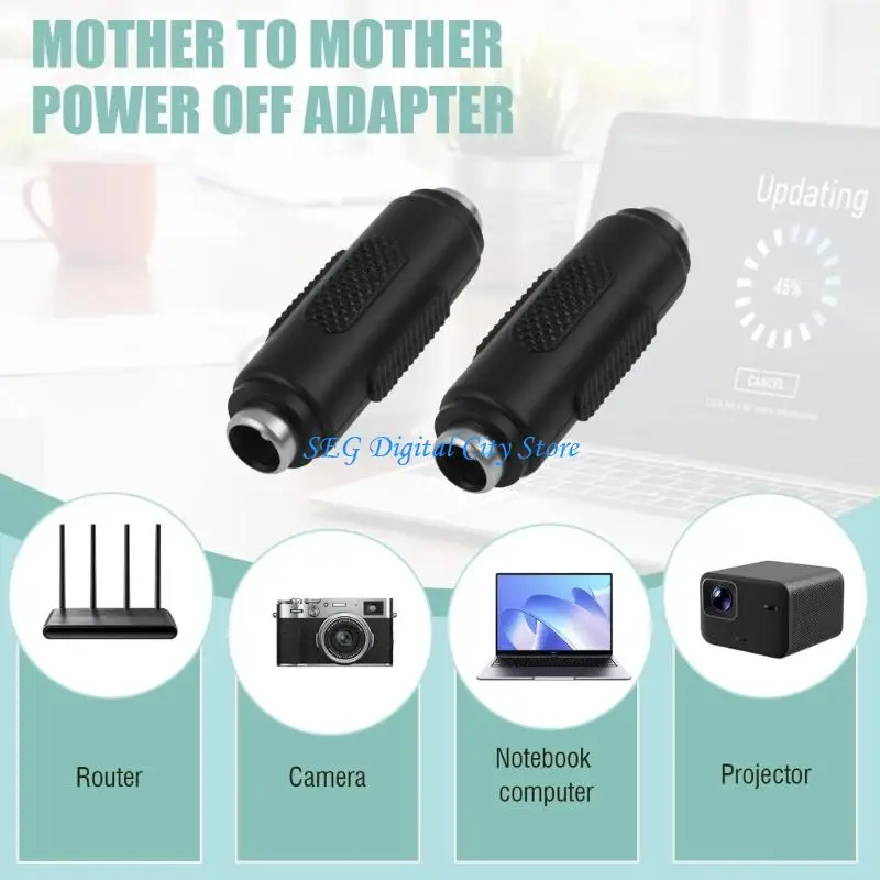 U75B Female To Female Power Coupler DC5.5x2.1mm Long Version For CCTV LED Lights