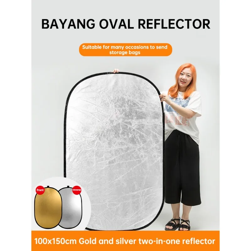 Reflector Photography Holder Crossbar 2 in 1 Silver Filled Board Portable Folding Studio Photography