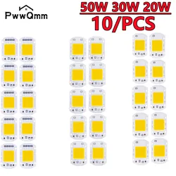O brilho alto 10 pces 220v conduziu a microplaqueta 20w 30w 50w da espiga o ic esperto nenhum motorista exigiu grânulos da lâmpada do diodo emissor de luz para o projetor