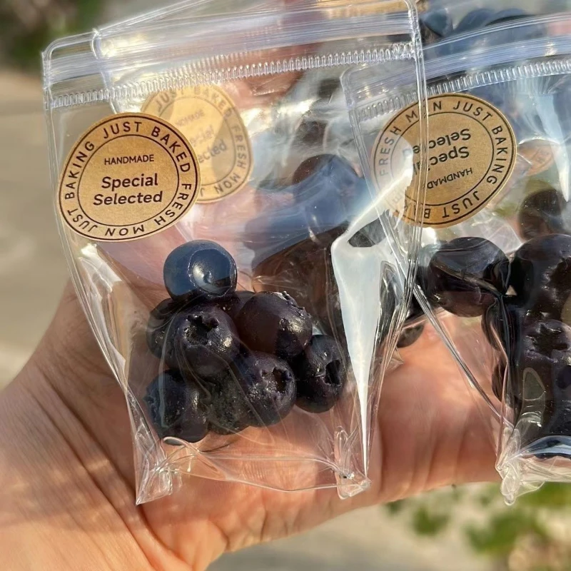 Juguetes para apretar de arándanos, imitación de silicona blanda, sensación de alivio de presión, llavero de juguete, adorno colgante, regalos creativos hechos a mano