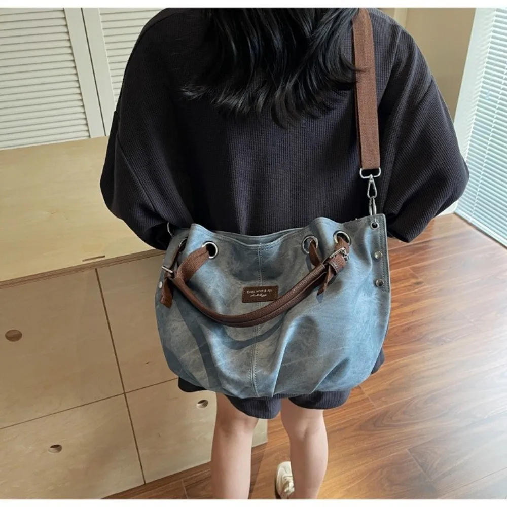 

New PU Leather Shoulder Bag Casual Portable Handbag Multifunctional Large Capacity Tote Bag Women