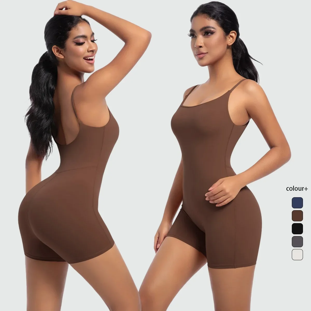 

Women Bodysuits Women Strappy Romper Seamless Jumpsuit Romper Backless Set Fitness Bodysuit Hip Lift One-piece Sports Bodysuit