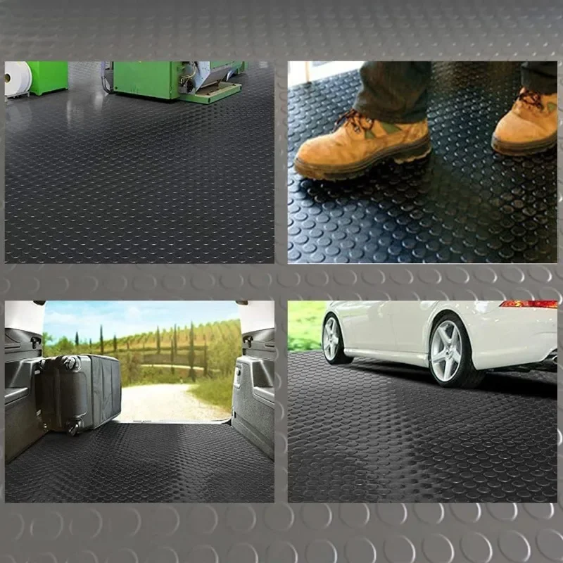 Protective Mat, Floor Mat, Flat Nubs, Non-Slip Rubber Runner for Factory, Garage, Workbench, Basement, Workshop, Industry