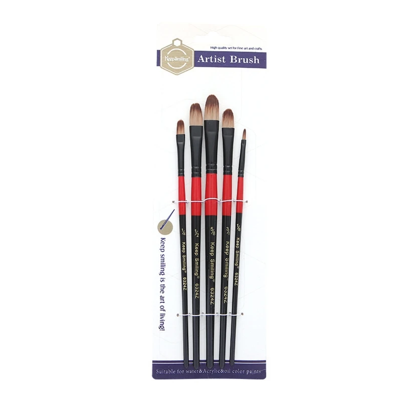 F3MA 5 pezzi set di pennelli in nylon pennelli per acquerello kit di pittura professionale