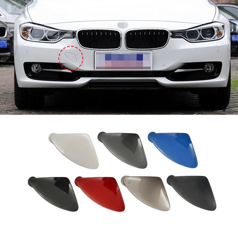 Front Bumper Towing Hook Cover For BMW 3 Series F30 Short Axis Version Painted Hauling Trailer Cap Lid 51117293116 Blue Grey