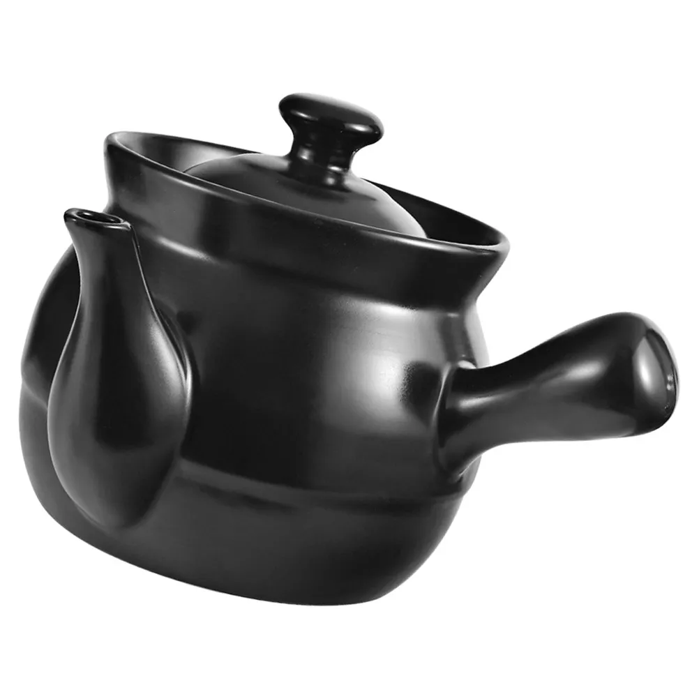 

Ceramic Medicine Pot Multi Purpose Casserole Skillet for Boiling Chinese Medicine Stewing Broth Brewing Tea Heat Retentive Open