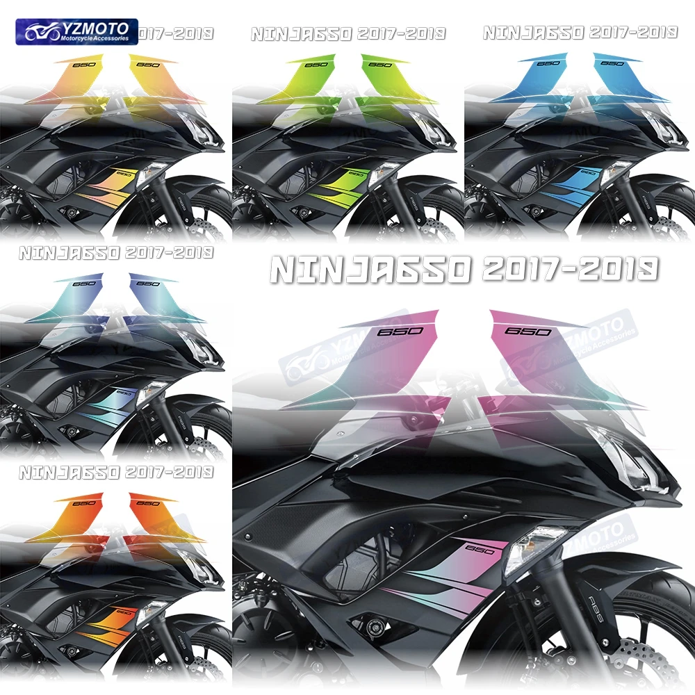 For NINJA650 NINJA 650 EX650 2017 2018 2019 Motorcycle Racing Left And Right Side Panels Fairing Reflective Decal Stickers Kit