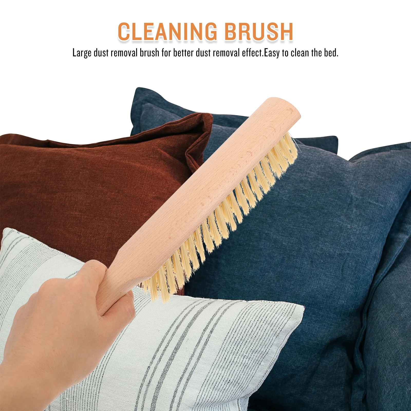 

Wooden Hand Brush Bed Cleaning Tool Long Handle Dusting Broom For Home Office Car Efficient Cleaner Dust Remover Handheld