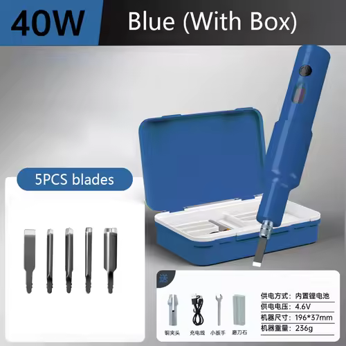 5PCS/20PCS Blade Carpenter Root Sculpture Mini Power Carving Chisel Carpentry Lithium Electric Carving Knife Chisel Set - Image 12