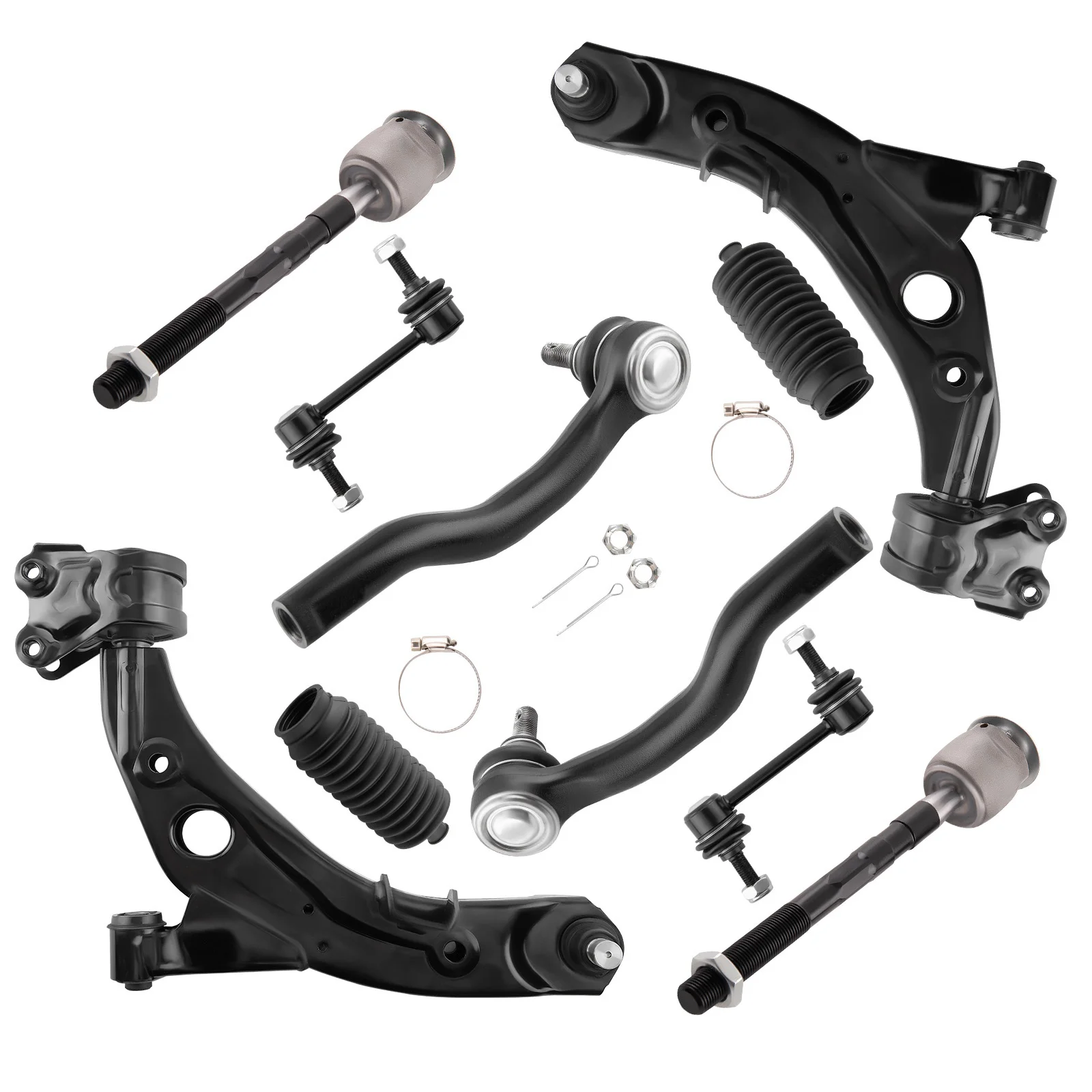 

10x Front Control Arm Tie Rod Sway Bars Kit For Ford Edge Lincoln MKX 2007-2014 K620487 K620486 K750159 EV800576