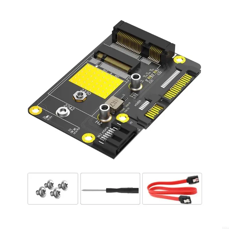 2 in 1 SATA3.0 Msata/M.2 SSDs to Double SATA3 Adapter Supports 2230 2242 M.2 SATA3.0 MSATA SSDs Computer Adapter Board E65A