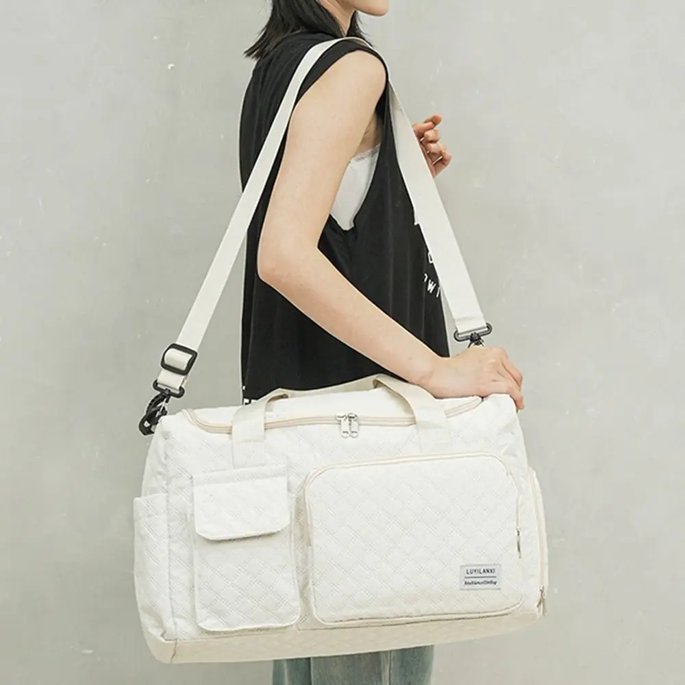 

Shoulder Bag Oxford Travel Duffel Bag Sturdy Short Distance Nylon Duffle Bag Foldable Solid Color Travel Luggage Bag Business