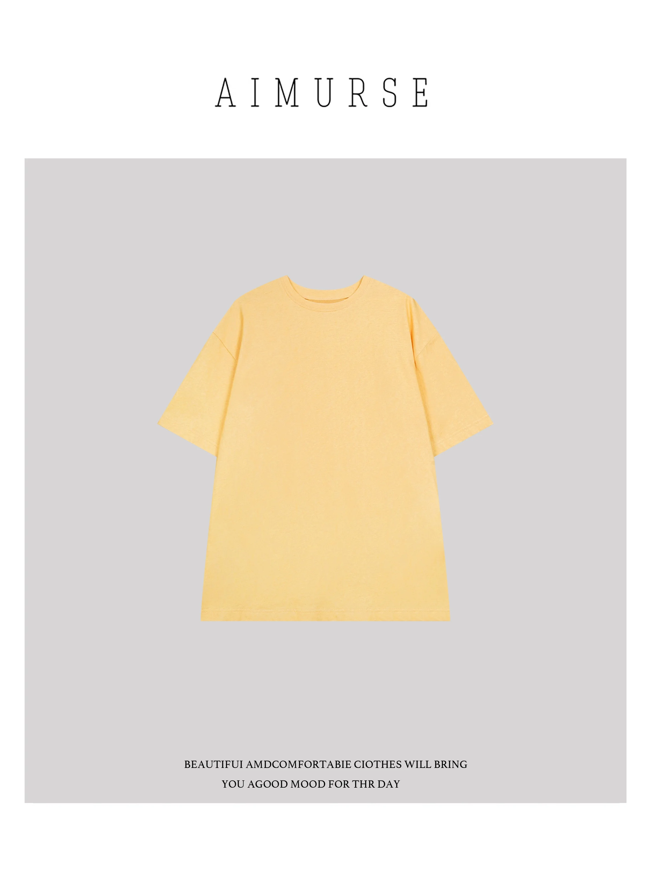 

Повседневная свободная футболка из чистого хлопка, простая, универсальная, удобная, AIMURSE AM80201, женская модная базовая толстовка с круглым вырезом