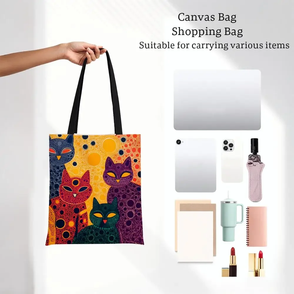 artist artwork Y-Yayoi Kusama Storage Bags Printed Series Shoulder Bag Portable Daily Lightweight Tote Bag