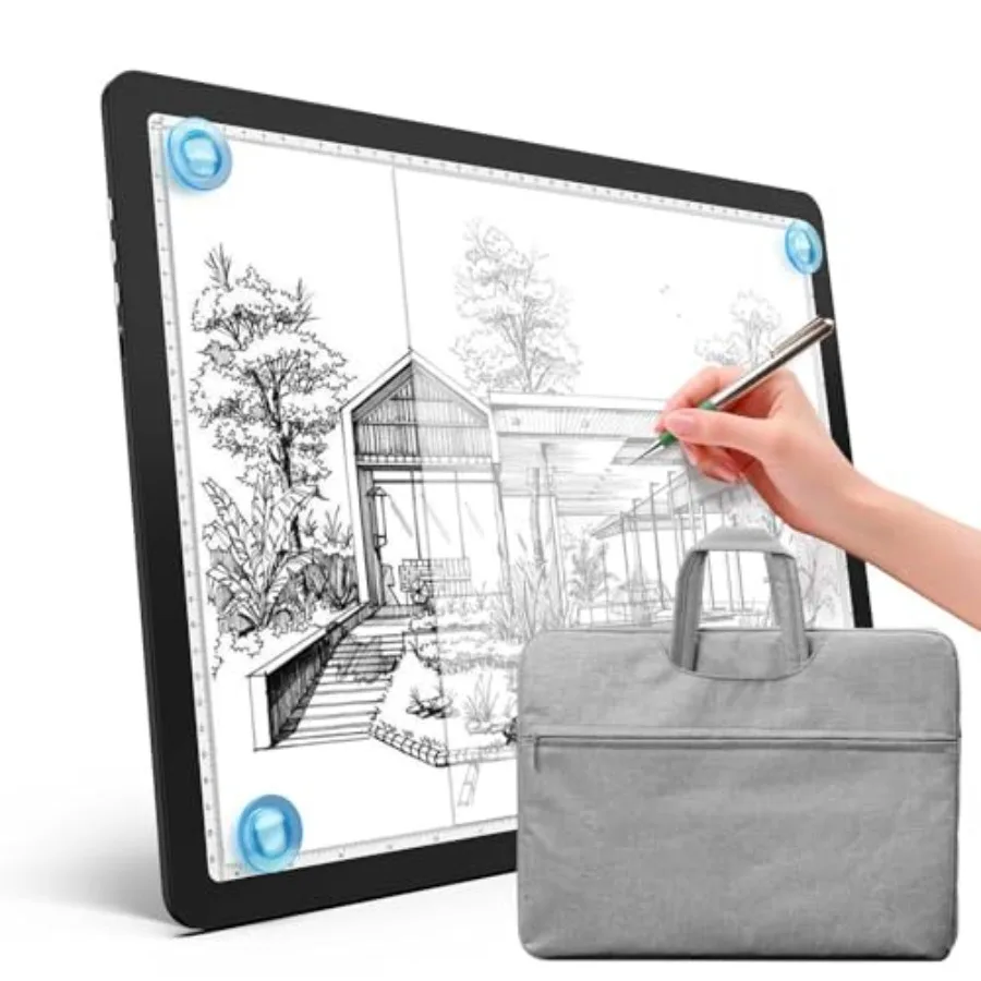 

tracing Light Box 18.2"L x 13.4"W Super Bright Magnetic Light Pad Side Buttons USB-C Power Dimmerable Copy Table Light board fo