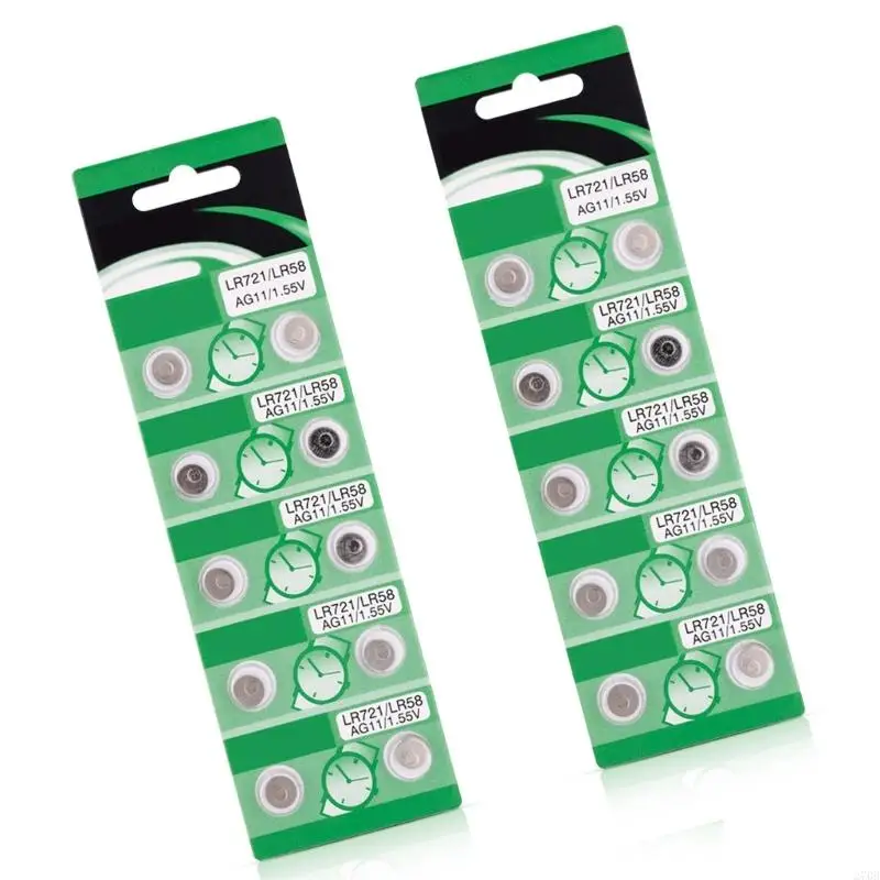 270b 10pcs20pcs عالية السعة Ag11 Lr721 زر لبطاريات الساعات الحاسبة
