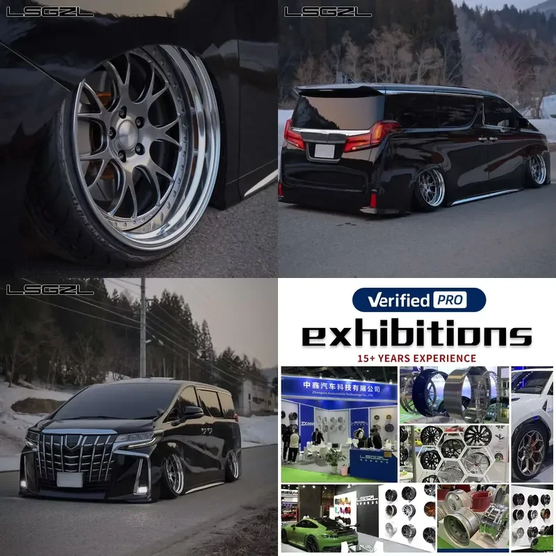i 2/3 Piece Design LSGZL Forged 5x114.3 5x130 Custom for C8 Alloy Polish Concave Deep Lip Rims 16-26