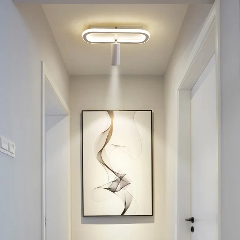 Minimalist Led Spotlight Ceiling Lamp for Bedroom Entrance Decoration Remote Control Home Indoor Aisel Corridor Light Lighting