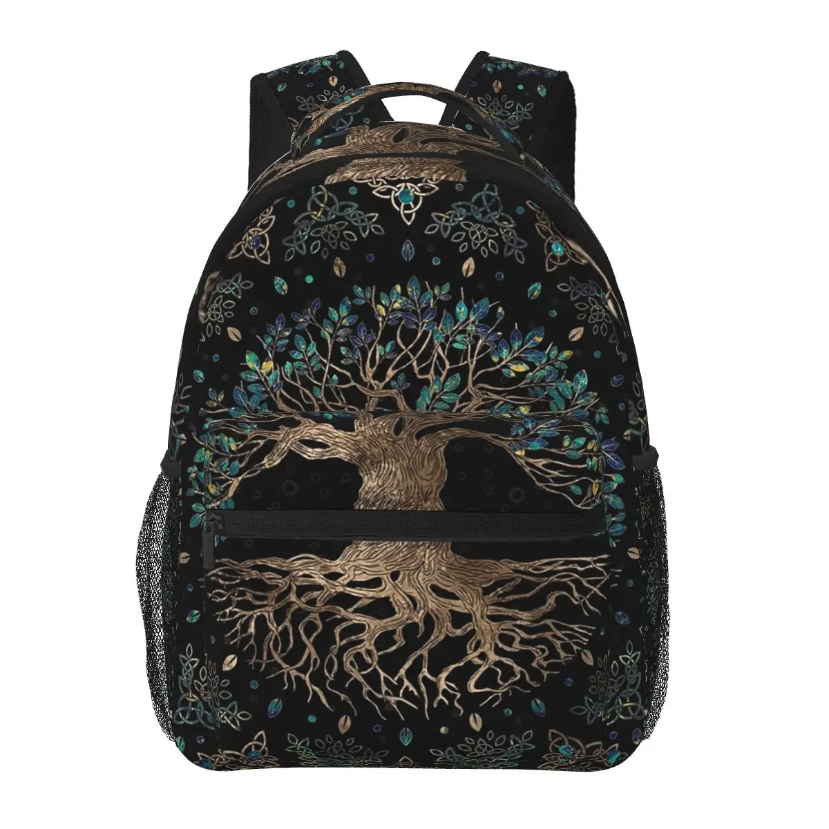 

Tree Of Life -Yggdrasil Golden And Marble Ornament Backpacks Boys Girls Bookbag Children School Bag Laptop Rucksack Shoulder Bag
