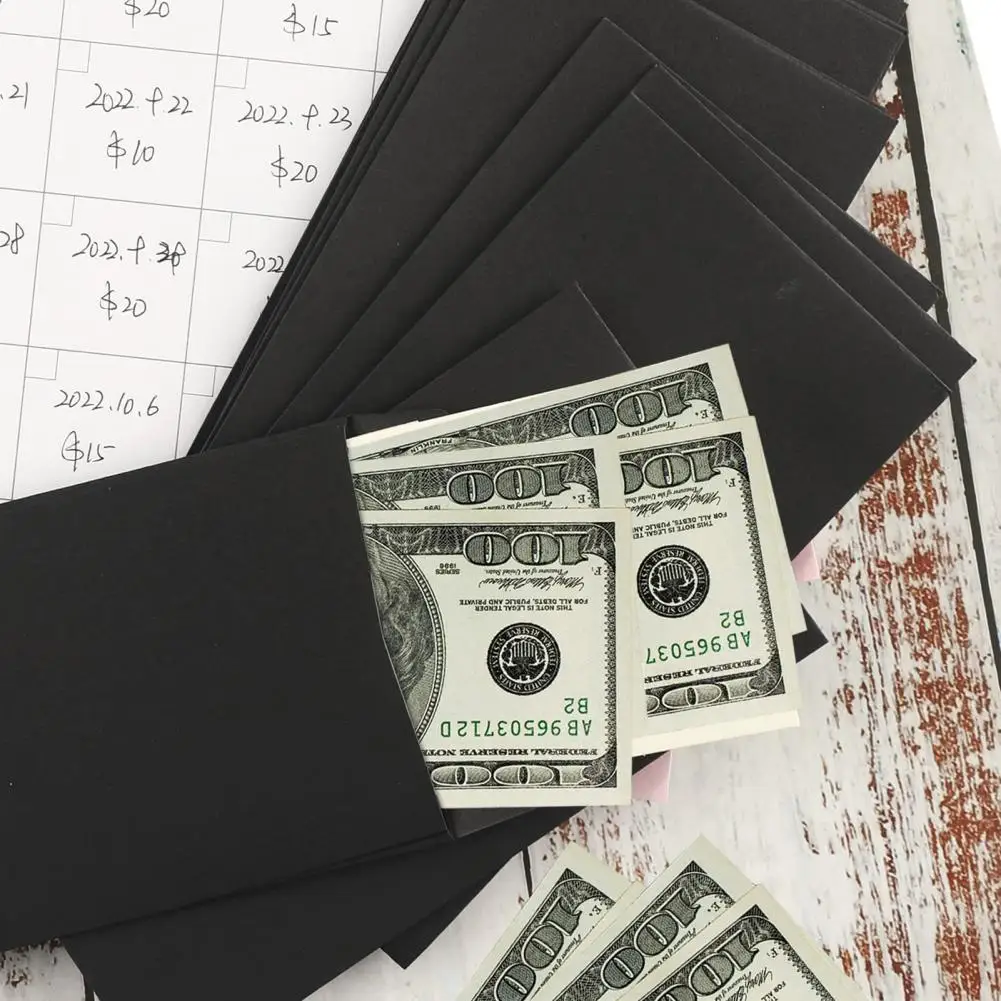 Kraft Paper Cash Pouches 50pcs Bright Color Cash Envelopes Wear Resistant Diy Coin Storage Containers