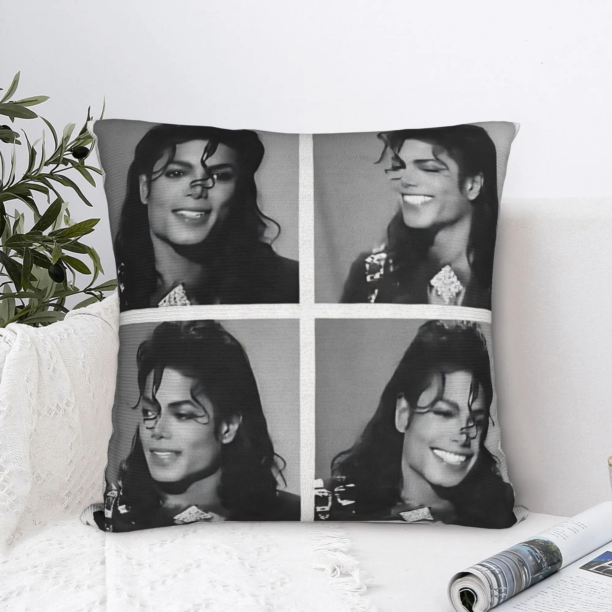 Michaels Jacksons Singer Pop Pillowcase Printed Polyester Cushion Cover Decor  Pillow Case Cover Seater Square 40*40cm