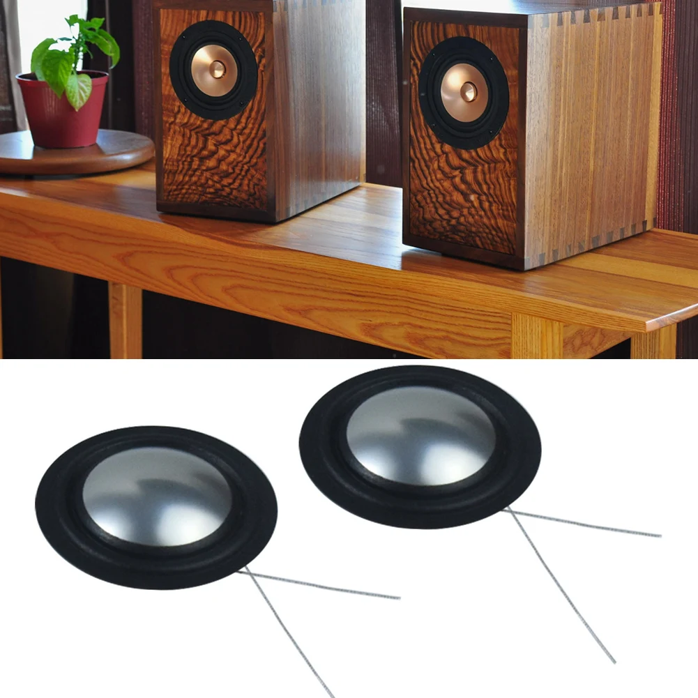 

2 шт., металлическая титановая композитная шелковая диафрагма, звуковая катушка, 25 ядер, 25,4 мм, 25,5 мм, 1 дюйм, 8 Ом, аксессуары для ремонта высокочастотных динамиков