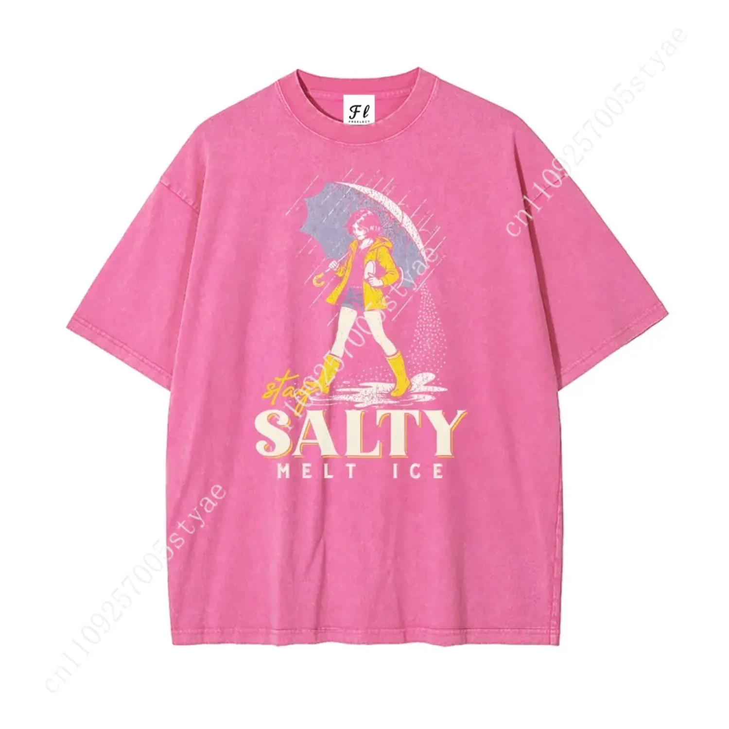No Ice Shirt, Stay Salty Melt ICE, Pro Immigration, Abolish ICE Shirt, Anti ICE Political Shirt, Oversize Unisex Washed T-Shirt